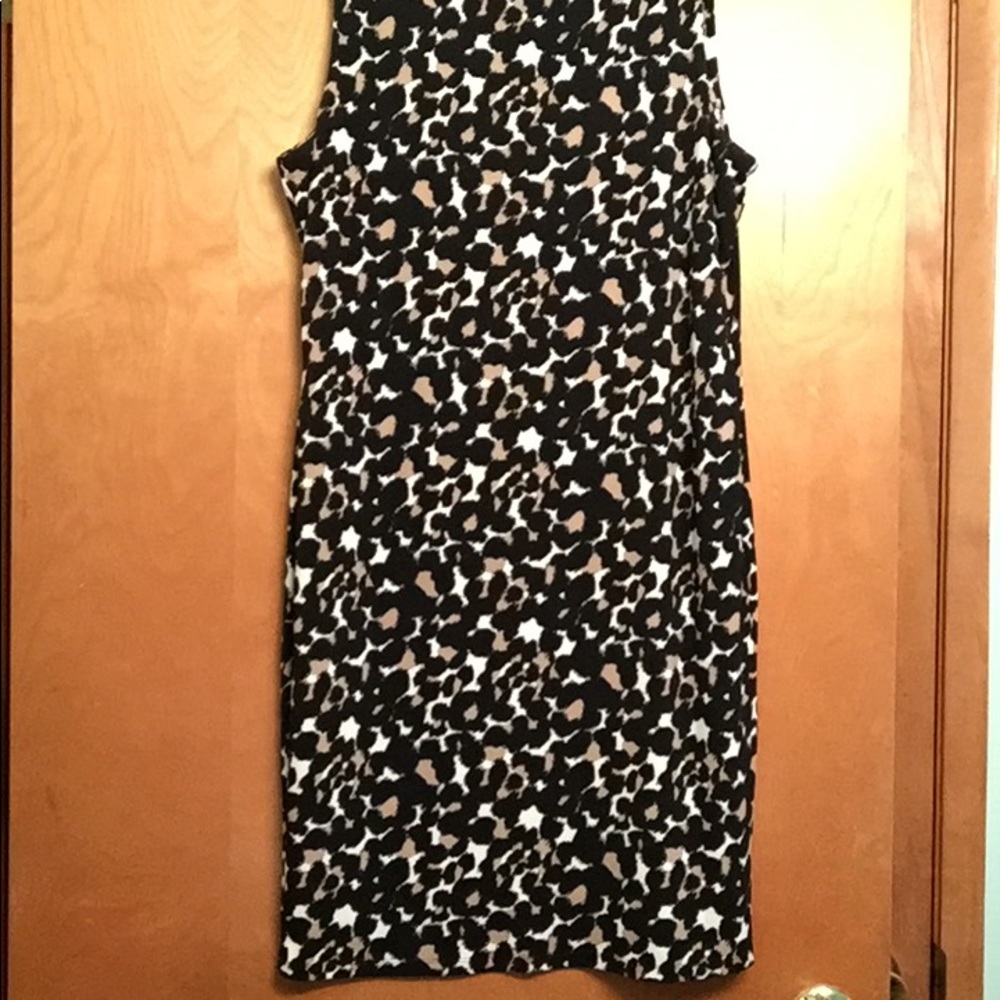 Vince Camuto Leopard Sheath Dress, M - Picture 2 of 8